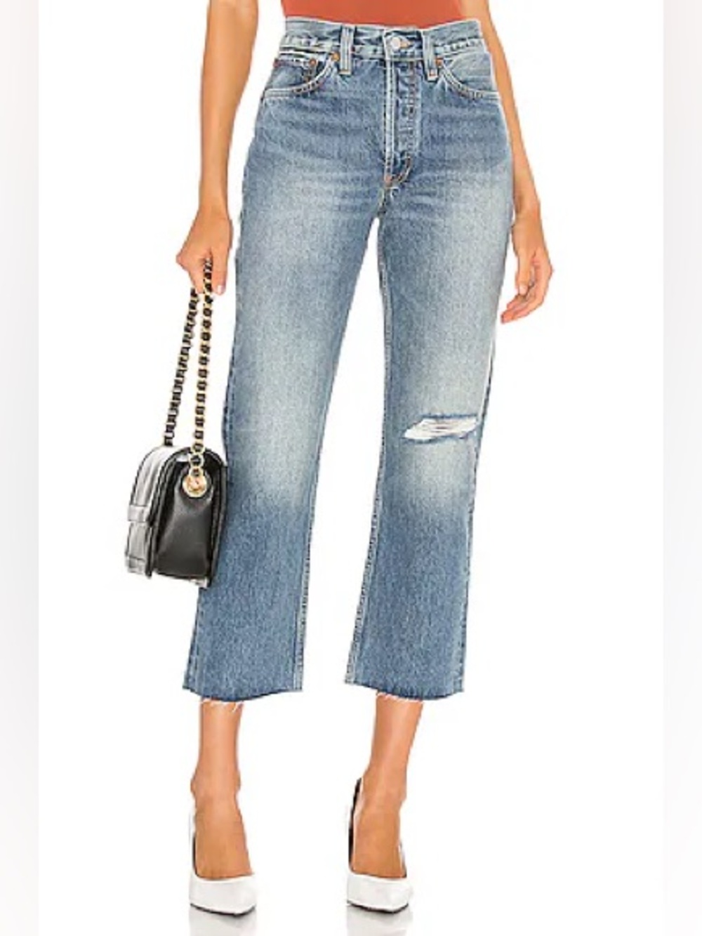 RE/DONE Originals 90s Loose Straight Leg Jeans Light Worn 11 Denim Women’s 27
